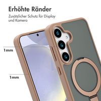 Accezz Ring Stand Backcover mit MagSafe Samsung Galaxy S25 Plus - Braun