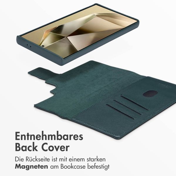 Accezz 2-in-1 Klapphülle aus Leder mit MagSafe Samsung Galaxy S24 Ultra - Cedar Green