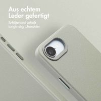 Accezz MagSafe Leather Backcover Apple iPhone 17e / 16e - Light Grey