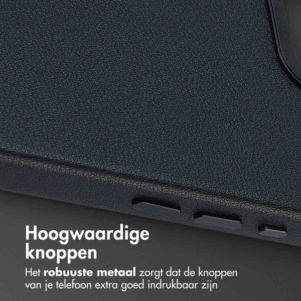Accezz Echtleder Hülle + MagSafe Wallet Apple iPhone 17e / 16e - Onyx Black