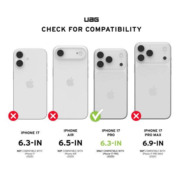 UAG Displayschutz aus gehärtetem Glas Shield Plus Apple iPhone 17 Pro