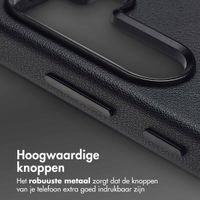 Accezz Echtleder Hülle + MagSafe Wallet Samsung Galaxy S25 Plus - Onyx Black