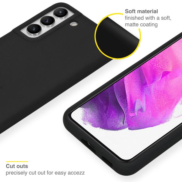 Accezz Liquid Silikoncase Samsung Galaxy S22 - Schwarz