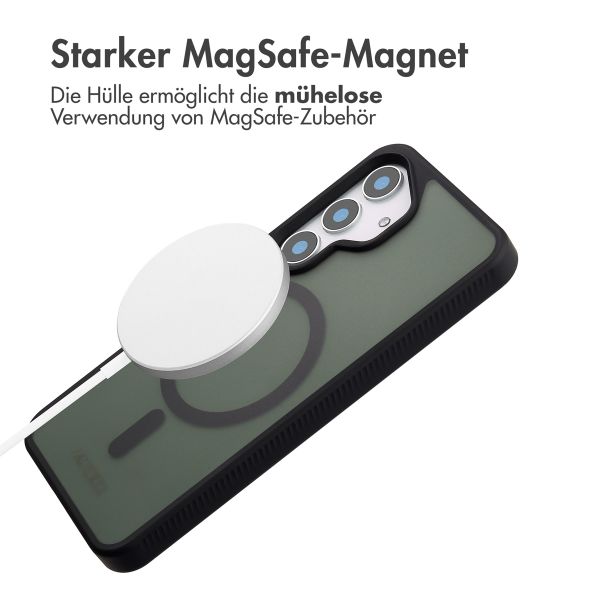 Accezz Rugged Frosted Back Cover mit MagSafe Samsung Galaxy S25 Ultra - Schwarz