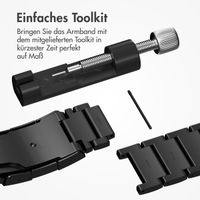 Accezz Mattes Titanstahlarmband für Apple Watch | 44/45/46/49 mm - Schwarz