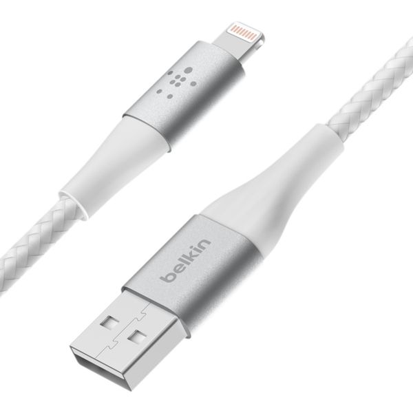 Belkin BoostCharge Pro Braided Lightning auf USB-A Kabel - 2 Meter - Weiß