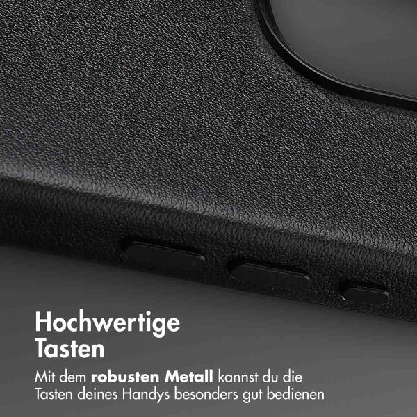 Accezz MagSafe Leather Backcover Apple iPhone 16 Pro - Onyx Black