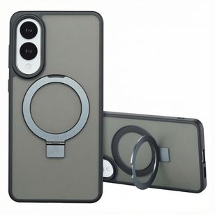 Accezz Ring Stand Backcover mit MagSafe Samsung Galaxy S25 Edge - Schwarz
