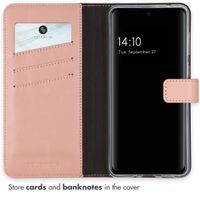 Selencia Echtleder Klapphülle Samsung Galaxy A33 - Dusty Pink