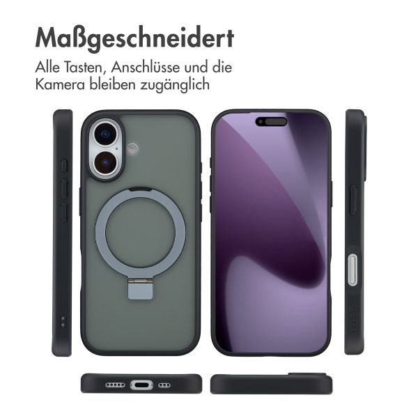Accezz Ring Stand Backcover mit MagSafe Apple iPhone 17 - Schwarz