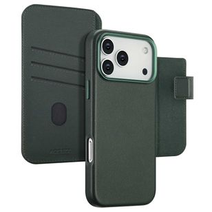 Accezz 2-in-1 Klapphülle aus Leder mit MagSafe Apple iPhone 17 Pro Max - Cedar Green