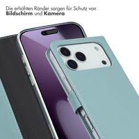 Selencia Echtleder Klapphülle Apple iPhone 17 Pro Max - Air Blue