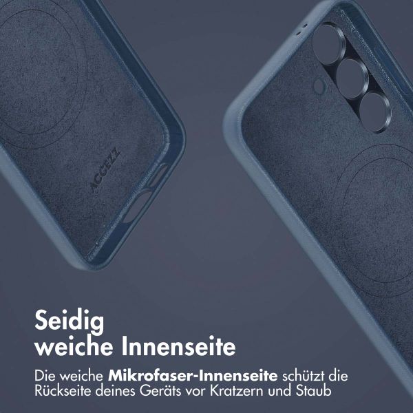 Accezz 2-in-1 Klapphülle aus Leder mit MagSafe Samsung Galaxy S24 - Nightfall Blue