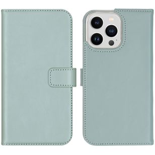 Selencia Echtleder Klapphülle Apple iPhone 14 Pro Max - Air Blue