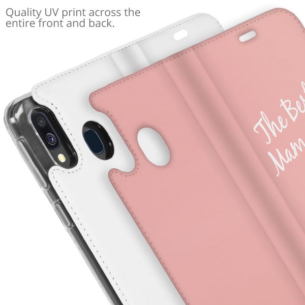 Gestalte deine eigene Compact Gel Klapphülle Samsung Galaxy A40 - Weiß