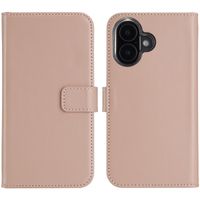 Selencia Echtleder Klapphülle Apple iPhone 16 Plus - Dusty Pink