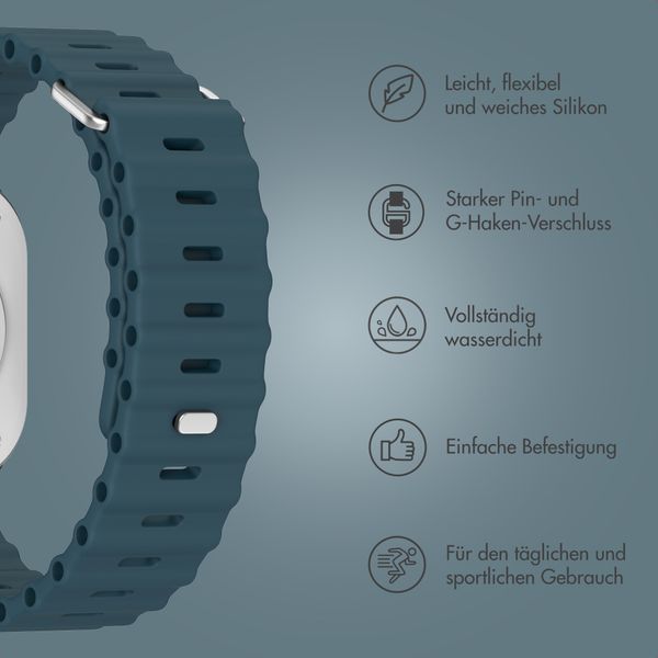 Accezz Ocean Armband für Apple Watch | 38/40/41/42 mm - Abyss Blue