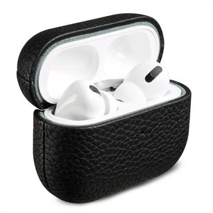 Accezz Echtleder Case  Apple AirPods Pro 2 - Schwarz