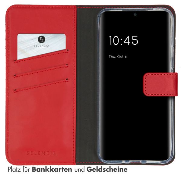 Selencia Echtleder Klapphülle Samsung Galaxy A54 (5G) - Rot