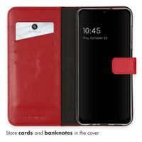 Selencia Echtleder Klapphülle Samsung Galaxy A13 (5G) / A04s - Rot