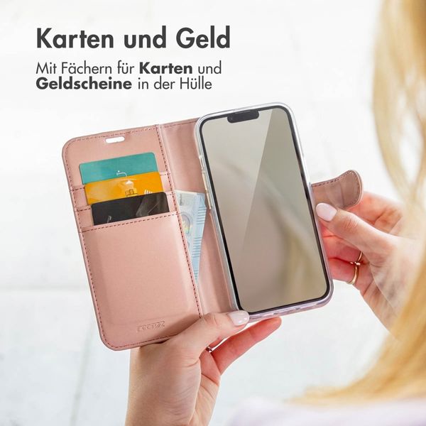 Accezz Wallet TPU Klapphülle Apple iPhone 12 (Pro) - Rosé gold