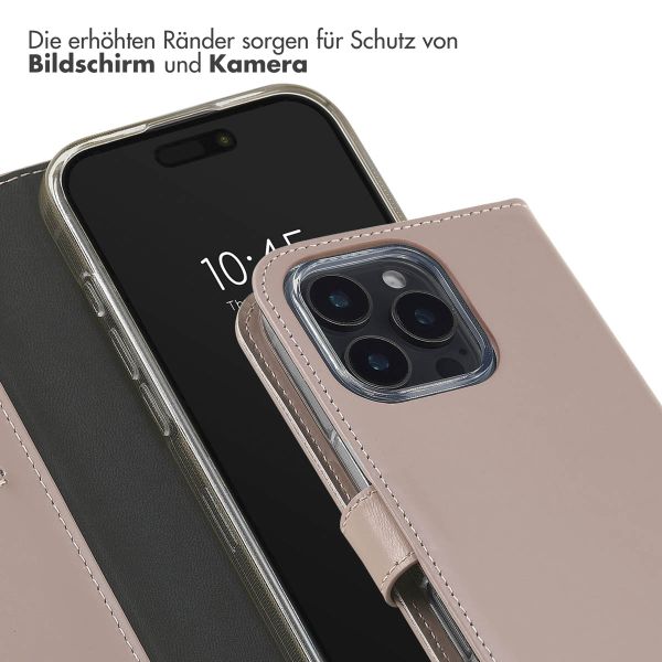 Selencia Echtleder Klapphülle Apple iPhone 16 Pro Max - Dusty Pink