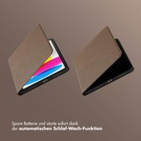 Selencia Riva Klapphülle Apple iPad 11 (2025) 11 Zoll A16 / iPad 10 (2022) 10.9 Zoll - Mocha Brown