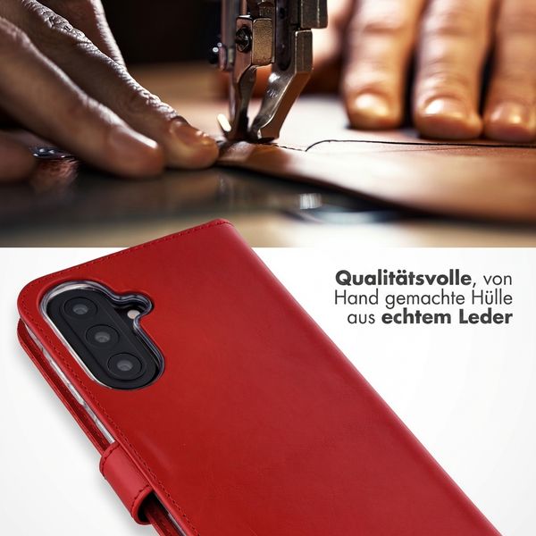 Selencia Echtleder Klapphülle Samsung Galaxy A57 (5G) - Rot