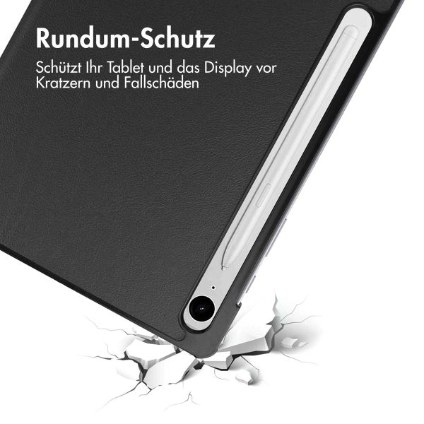 Accezz Trifold Klapphülle Samsung Galaxy Tab S9 11.0 Zoll / Tab S10 FE / S9 FE 10.9 Zoll - Schwarz