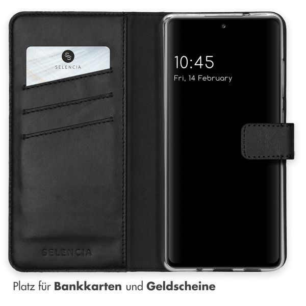 Selencia Echtleder Klapphülle Samsung Galaxy S20 FE - Schwarz