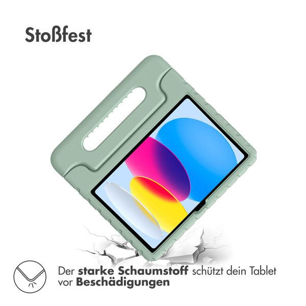 Accezz SchutzHülle mit Handgriff kindersicher Apple iPad 11 (2025) 11 Zoll A16 / iPad 10 (2022) 10.9 Zoll - Olive Green