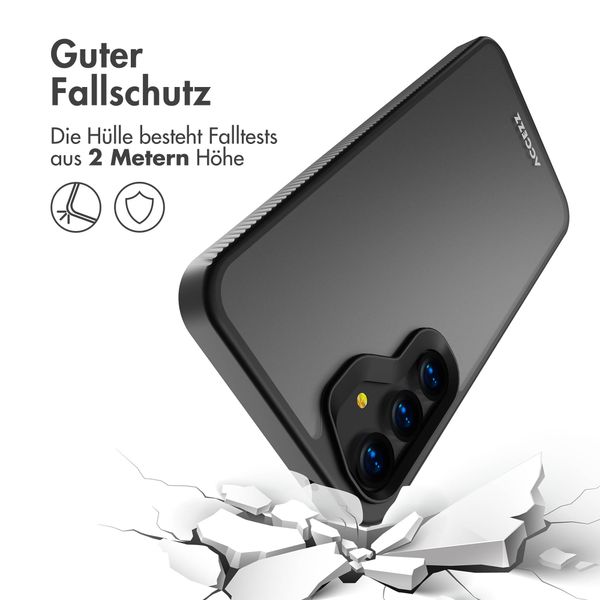 Accezz Rugged Frosted Back Cover Samsung Galaxy A55 - Schwarz