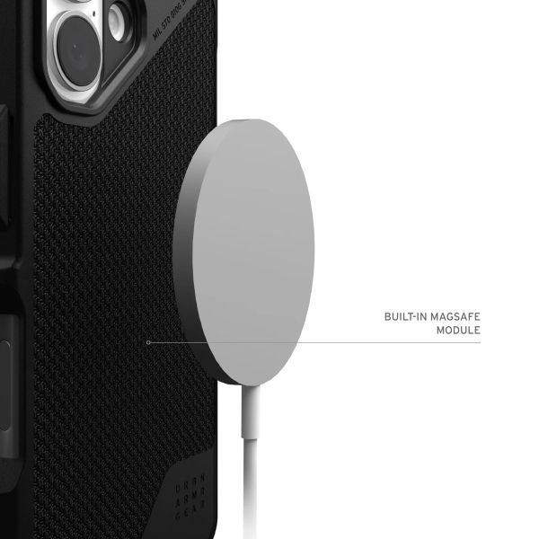 UAG Back Cover Metropolis LT MagSafe Apple iPhone 16 - Kevlar Black