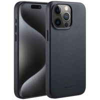 Accezz MagSafe Leather Backcover Apple iPhone 15 Pro Max - Onyx Black