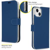 Accezz Wallet TPU Klapphülle Apple iPhone 14 Plus - Dunkelblau