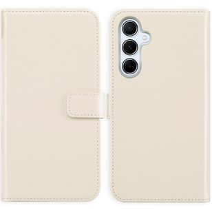 Selencia Echtleder Klapphülle Samsung Galaxy A55 - Greige