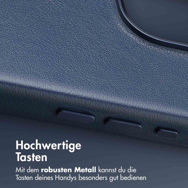 Accezz MagSafe Leather Backcover Apple iPhone 16 Pro - Nightfall Blue