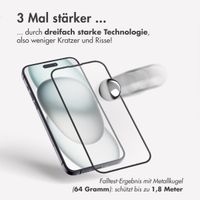 Accezz Dreifach starke Full Cover Schutzfolie mit Applikator für das Apple iPhone 14 Pro Max / 15 Plus / 16 Plus - Transparent