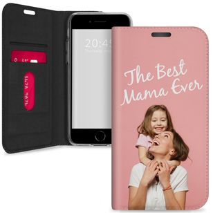 Gestalte deine eigene Compact Gel Klapphülle Apple iPhone SE (2022 / 2020) / 8 / 7 / 6(s) - Weiß