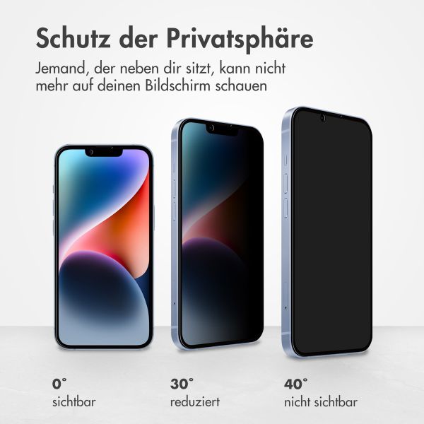 Accezz Privacy Displayschutz aus gehärtetem Glas Apple iPhone 17e / 16e / 14 / 13 / 13 Pro