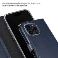 Selencia Echtleder Klapphülle Apple iPhone 16 Pro - Blau