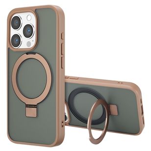 Accezz Ring Stand Backcover mit MagSafe Apple iPhone 15 Pro - Braun