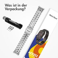 Accezz Steel Band für das  Samsung Galaxy Watch 4 / 5 / 6 / 7 / FE (20 mm) - Silber