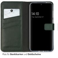 Selencia Echtleder Klapphülle Samsung Galaxy S23 FE - Grün
