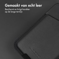 Accezz Echtleder Hülle + MagSafe Wallet Apple iPhone 17 Pro Max - Onyx Black