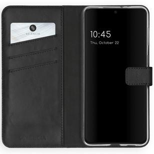 Selencia Echtleder Klapphülle Samsung Galaxy S21 Plus - Schwarz