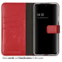 Selencia Echtleder Klapphülle Samsung Galaxy S22 - Rot
