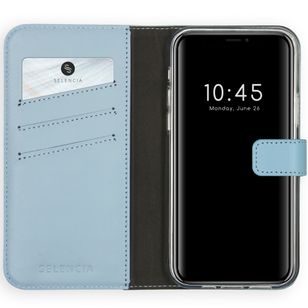 Selencia Echtleder Klapphülle Apple iPhone 12 (Pro) - Air Blue