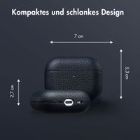 Accezz Echtleder Case  Apple Airpods Pro 3 - Dunkelblau