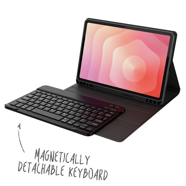 Accezz Bluetooth Keyboard Klapphülle Samsung Galaxy Tab S11 - QWERTY / NL - Schwarz